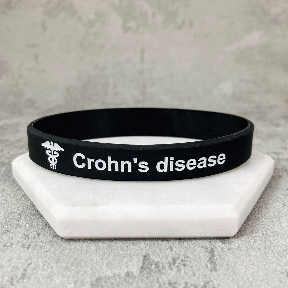 crohn's disease medical alert wristband silicone