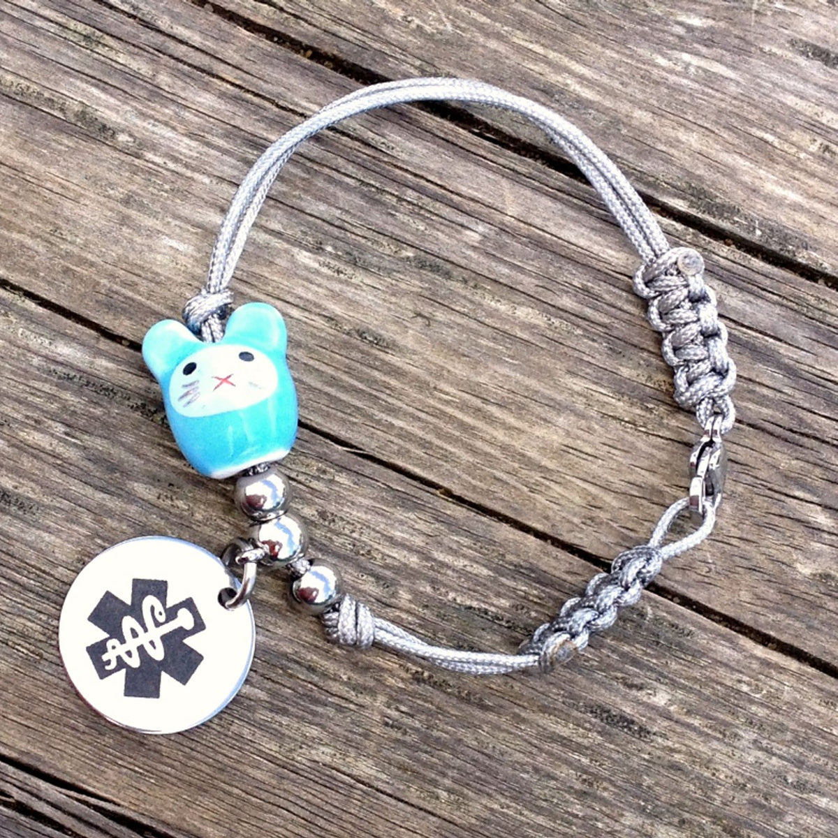 cute medical bracelet for girls hamster bead