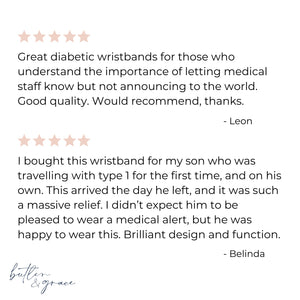 type 1 diabetes medical bracelet reviews uk