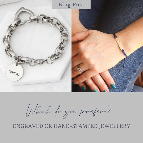 Difference between hand-stamped and engraved jewellery