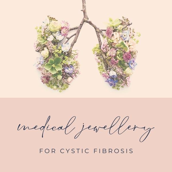 Customised medical alert jewellery for Cystic Fibrosis, designed for style and safety