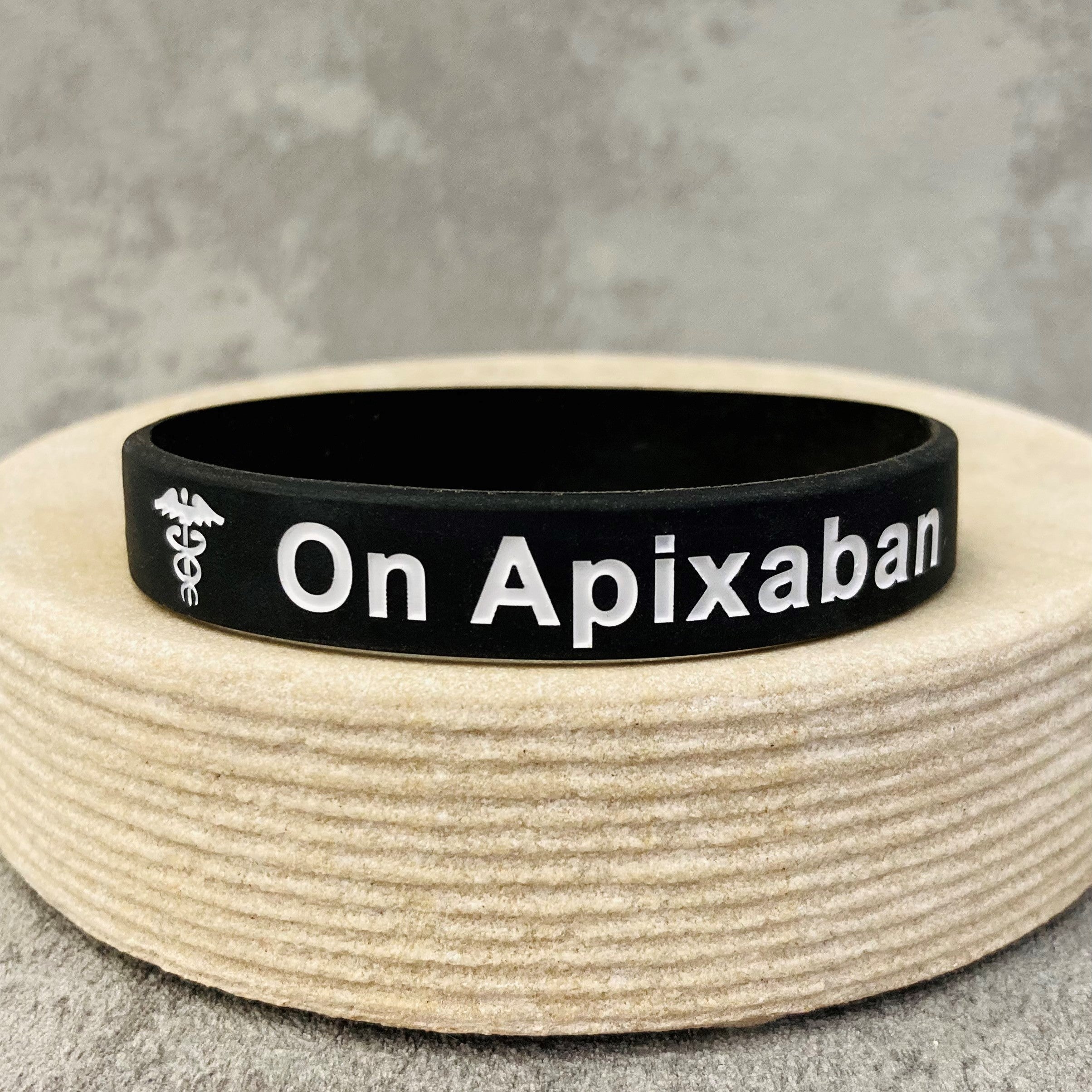 Apixaban Medical Alert Silicone Wristband