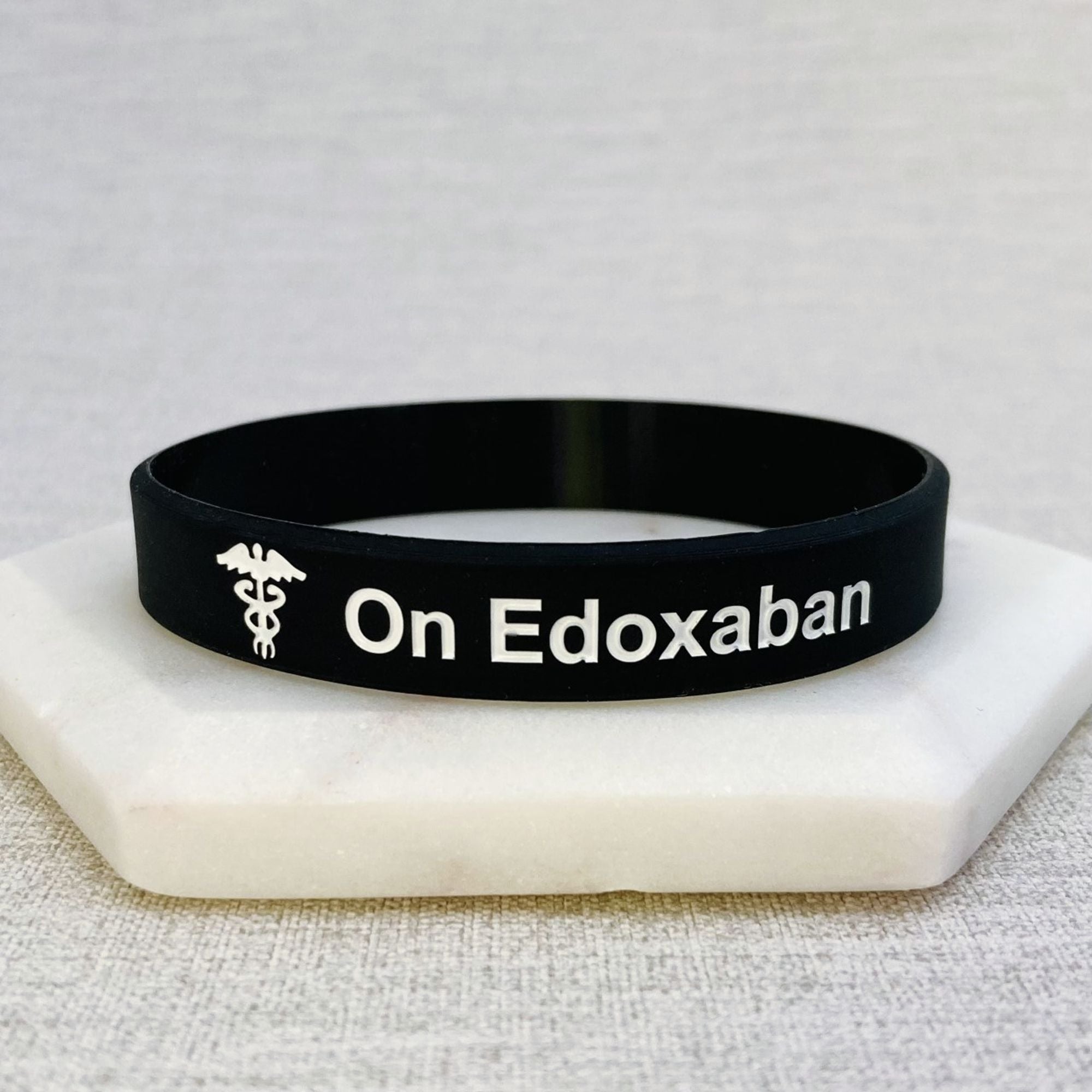 edoxaban-medical-wristband-silicone-band