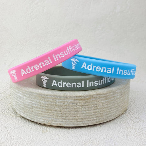 adrenal insufficiency wristbands pink grey sky
