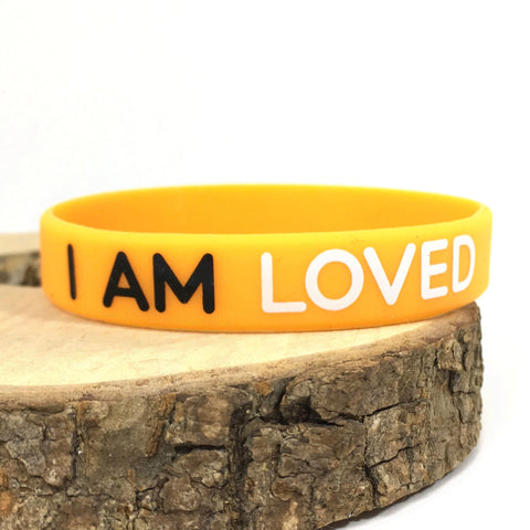 affirmation wristbands loved silicone band