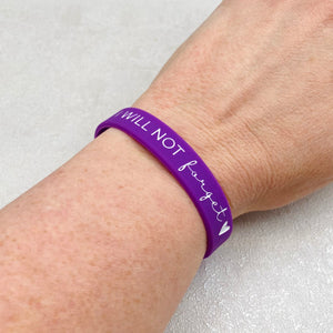 alzheimers awareness wristband silicone purple