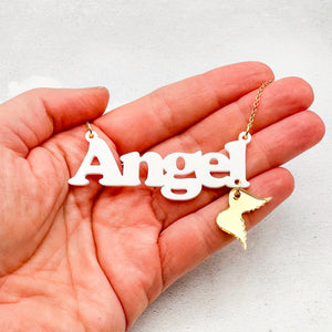 angel necklace acrylic gift