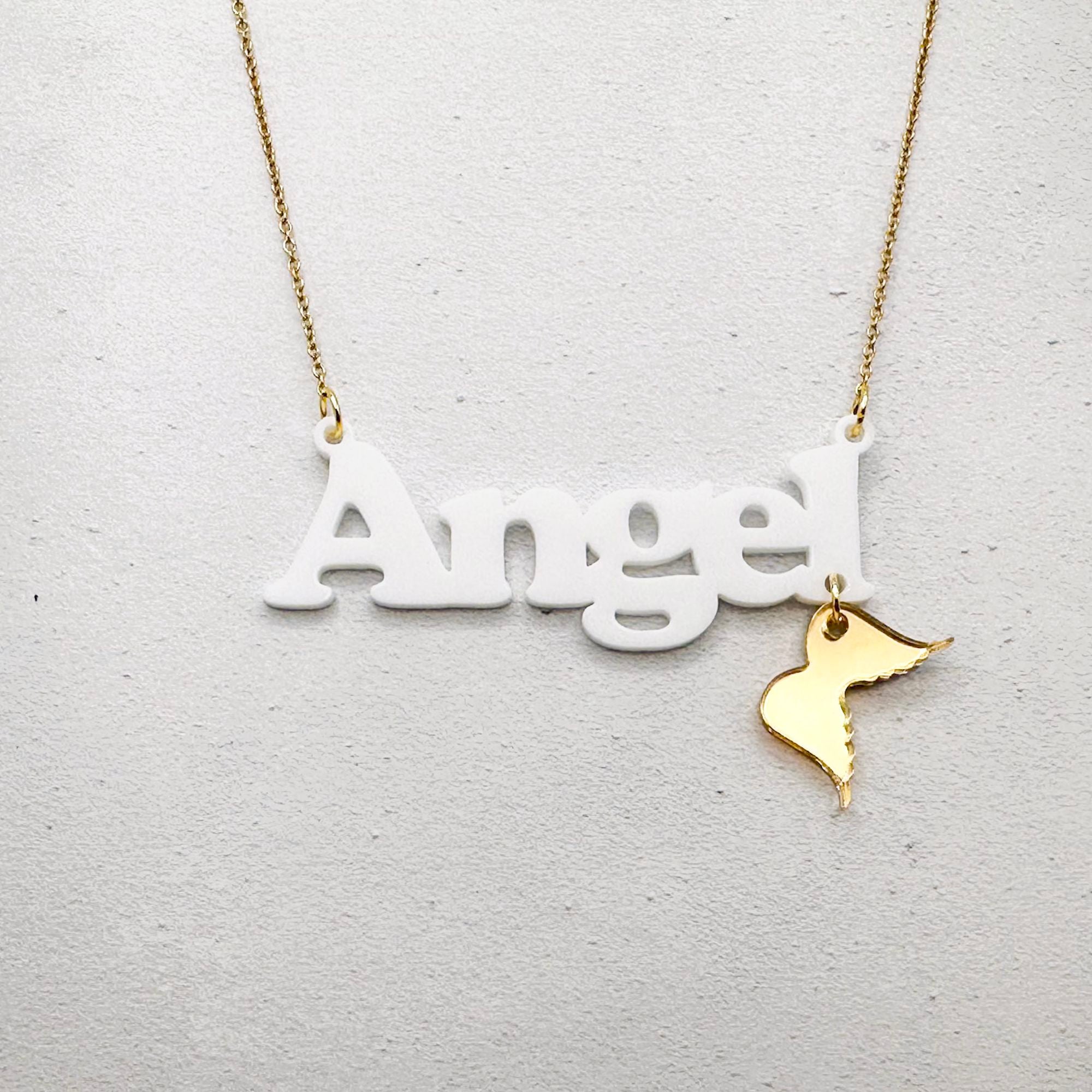 angel necklace acrylic jewellery uk