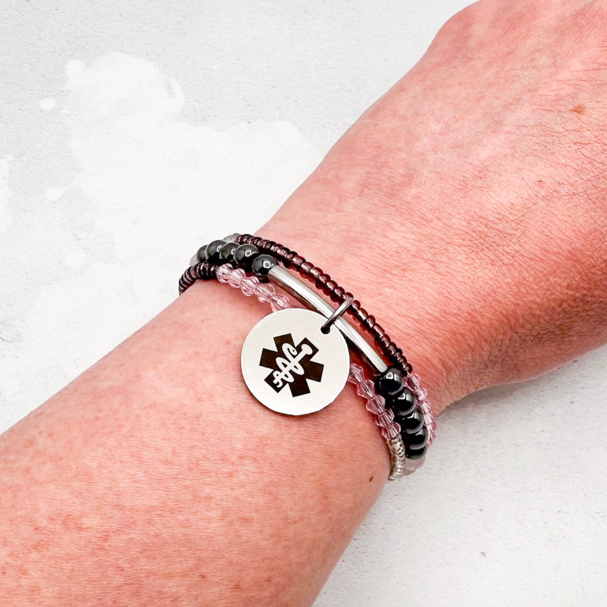 arthritis bracelet for women blush handmade unique