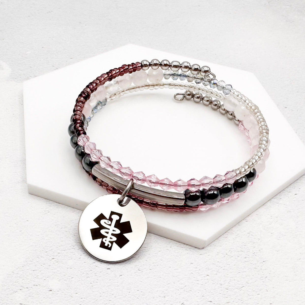 arthritis bracelet for women blush pink