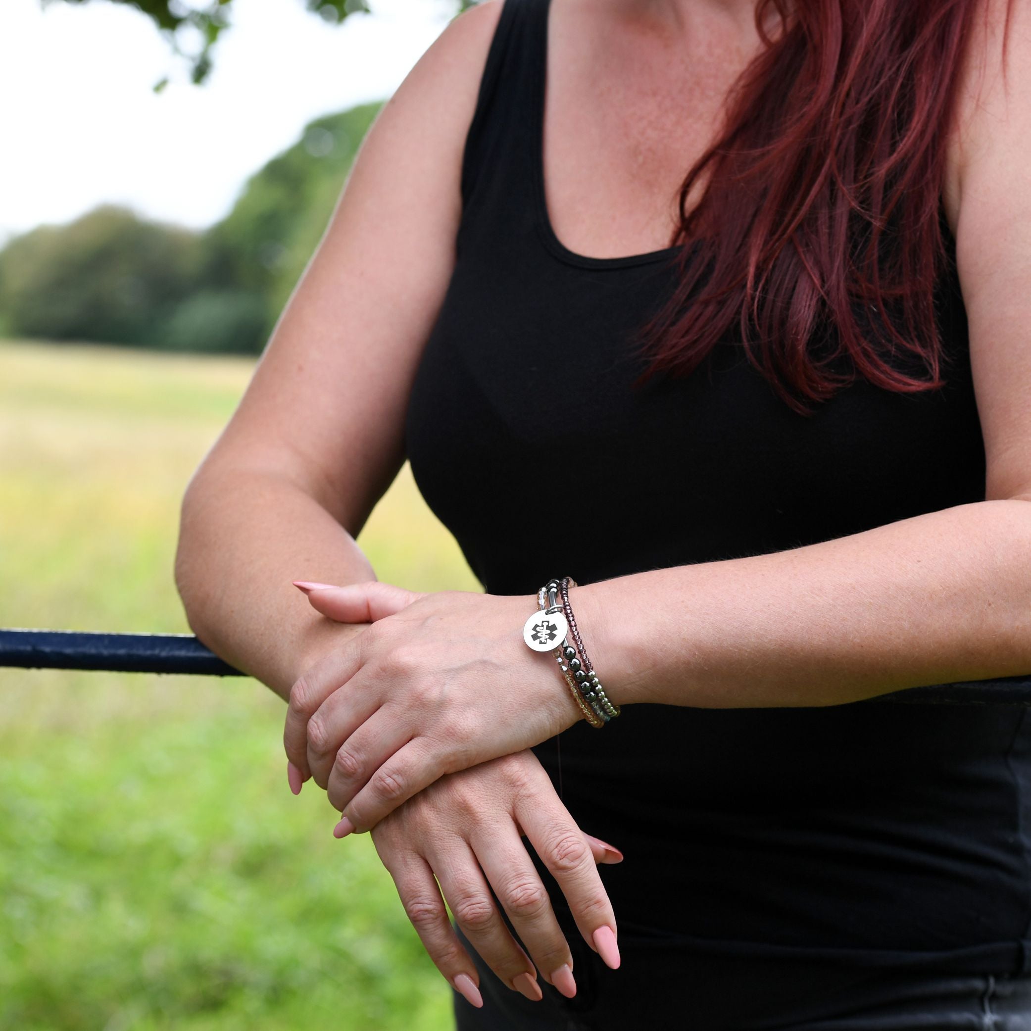 arthritis bracelet for women earthy tones