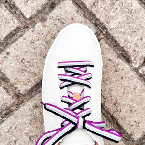 asexual shoelaces ace flag laces