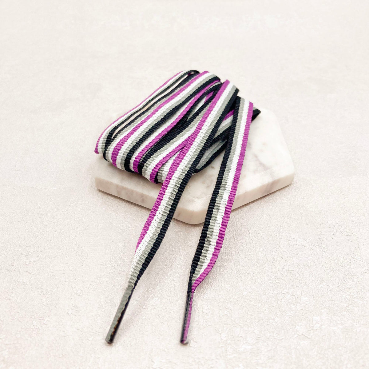 asexual shoelaces lgbt stripes gift uk