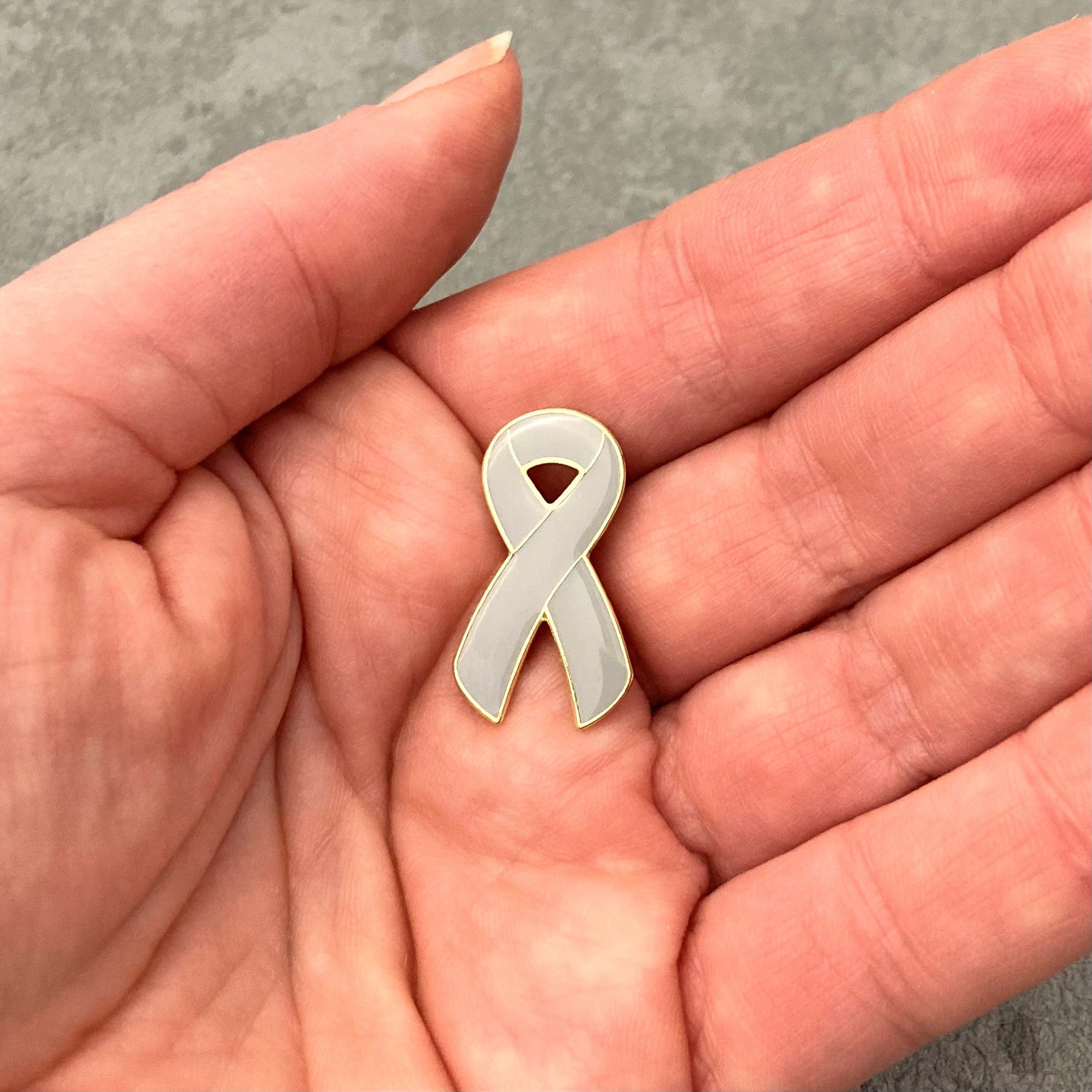 asthma awareness ribbon pin brain cancer