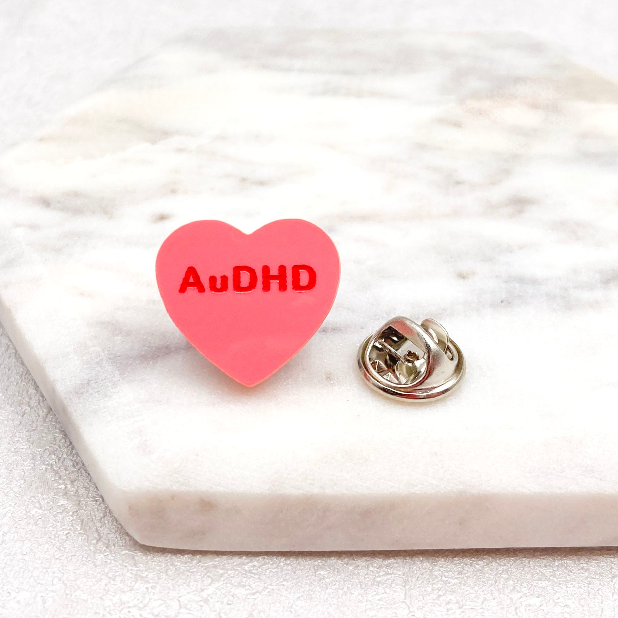 audhd awareness pin handmade present