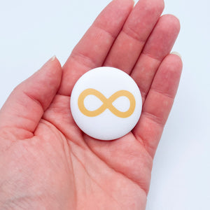 autistic gold infinity pins badges