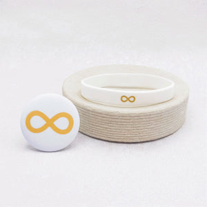 autistic gold infinity pins band pin