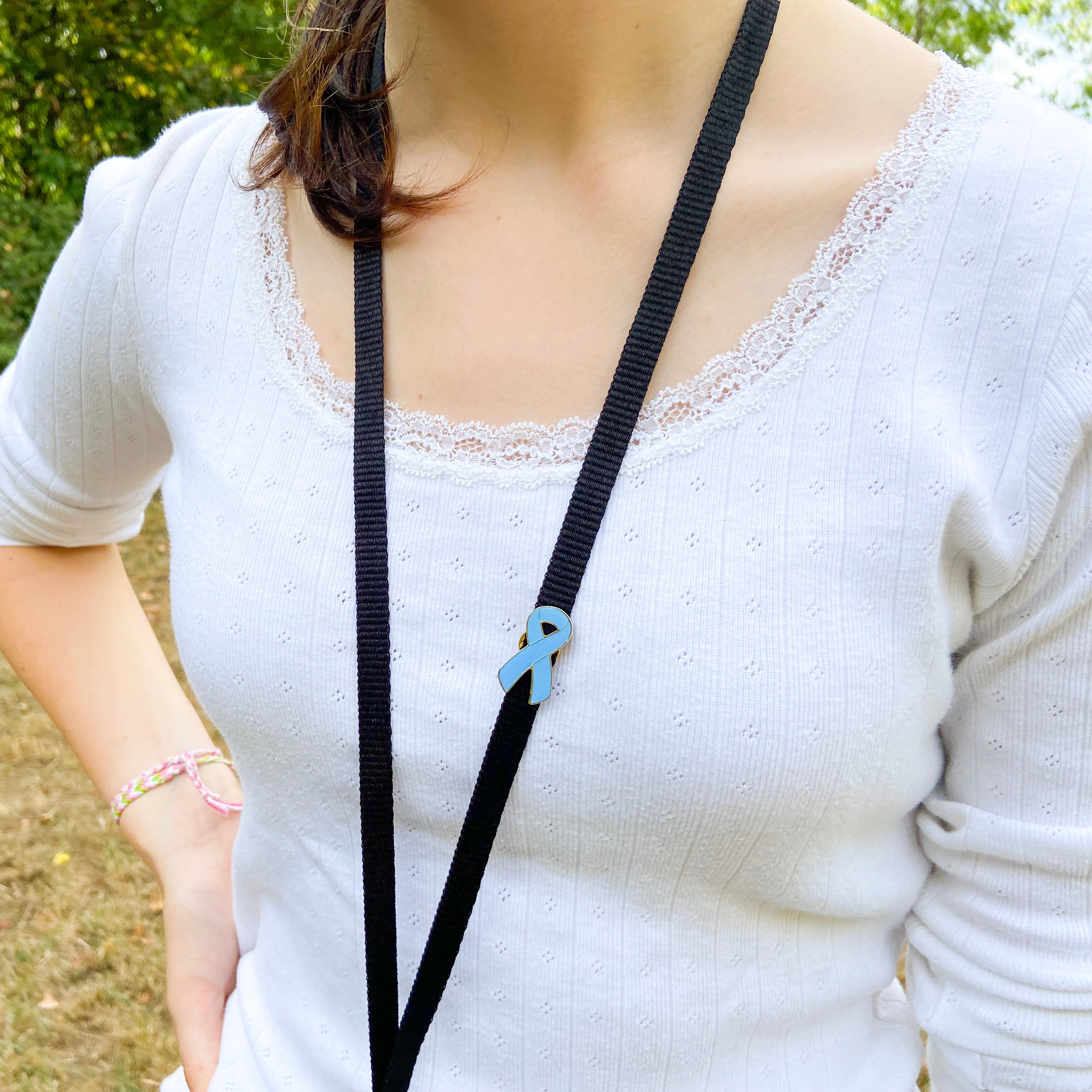 awareness ribbon pin for addisons prostate cancer