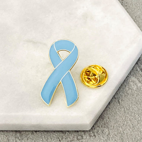 awareness ribbon pin for addisons unisex light blue
