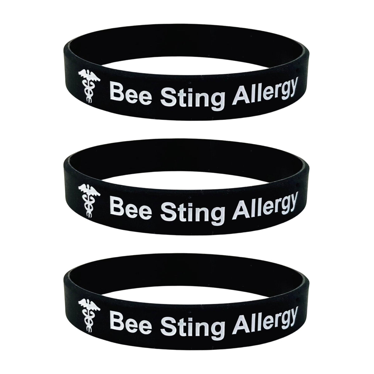 bee sting allergy wristband set of 3