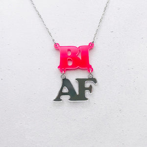 bi af necklace bisexual jewellery