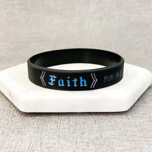 Flexible Christian wristband designed for comfortable adult fit