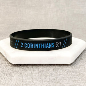 bible verse wristbands corinthians blue black