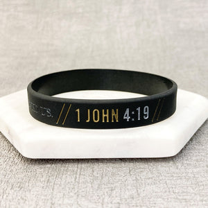 bible verse wristbands john 4 19 religious