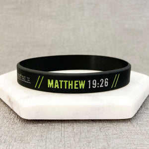 bible verse wristbands matthew 19 26 mens