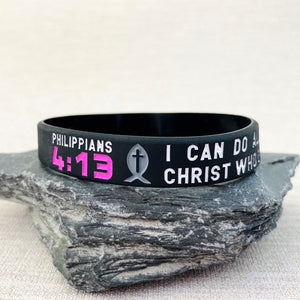 bible verse wristbands philippians 4 13 band