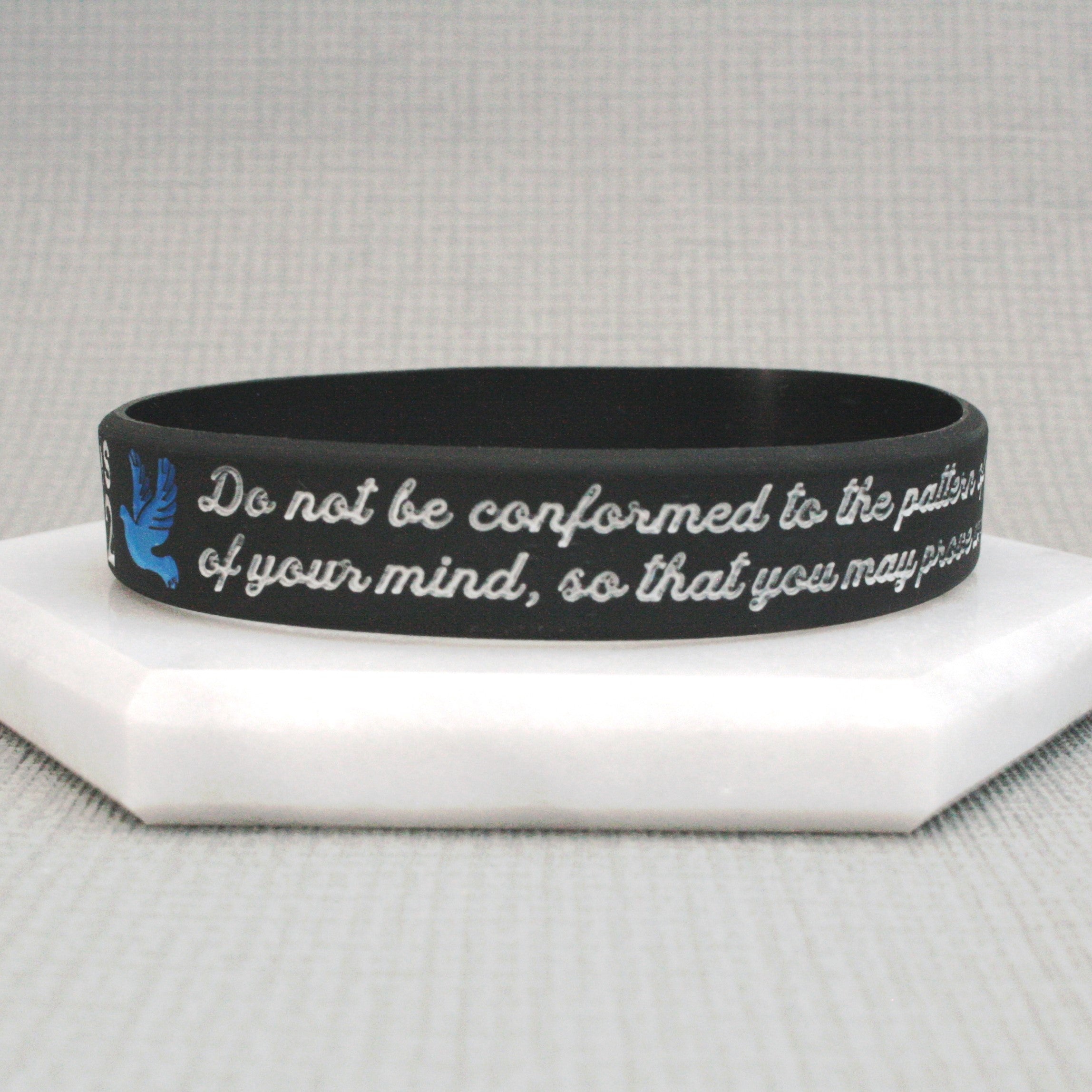 bible verse wristbands romans 12 2 silicone band
