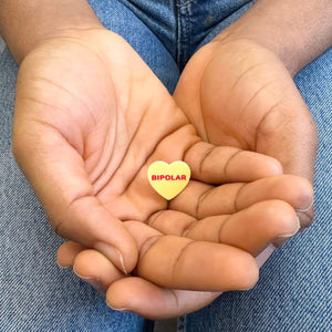 bipolar awareness pin badge medical alert