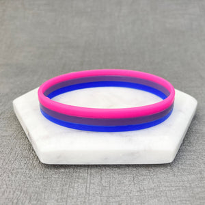 bisexual gift set silicone wristband