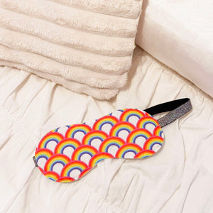 Rainbow patterned sleep mask 