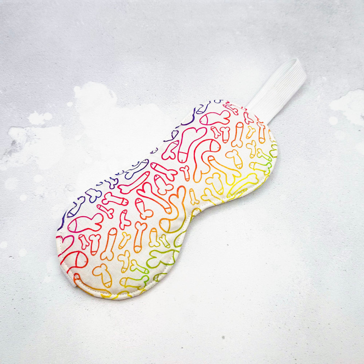 Eye mask with colourful male anatomy pattern 