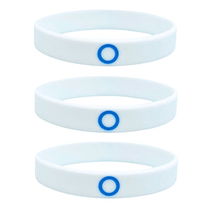 blue circle diabetes wristband set of three