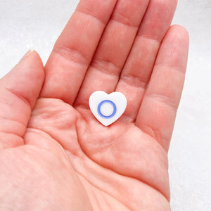 blue circle pin for diabetes awareness handmade