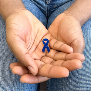 blue ribbon pin for anti bullying awareness