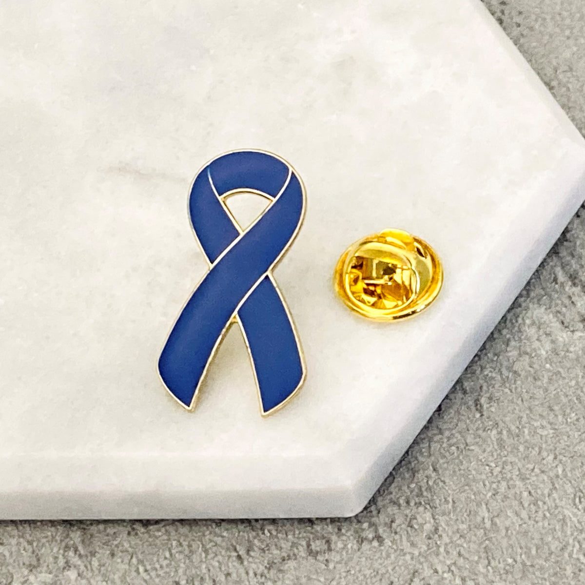 blue ribbon pin for anti bullying colon cancer