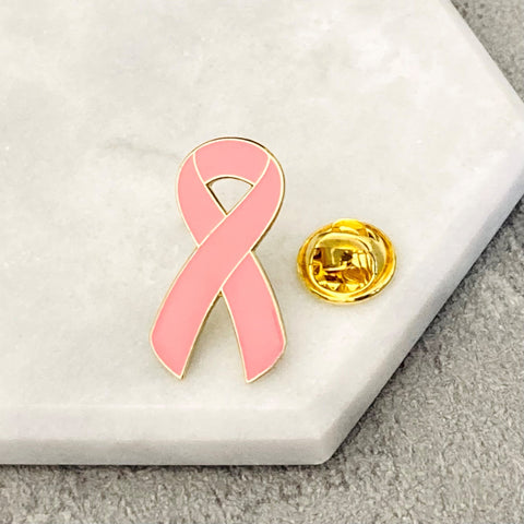 breast cancer awareness ribbon pin pink empowerment