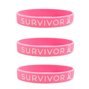 breast cancer wristband set of 3