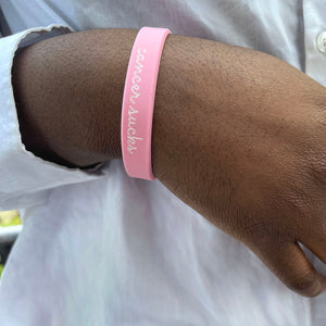 cancer awareness wristband pink ladies womens