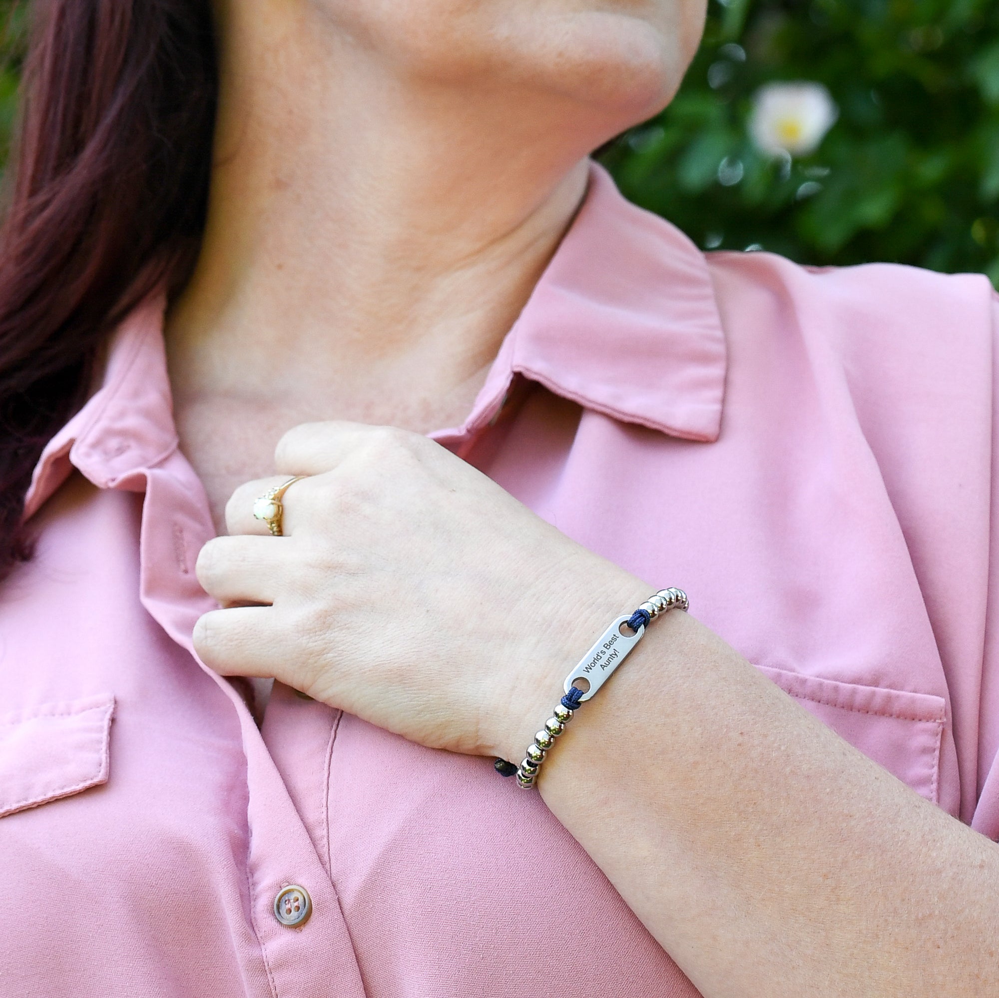 casual medical alert bracelet for women