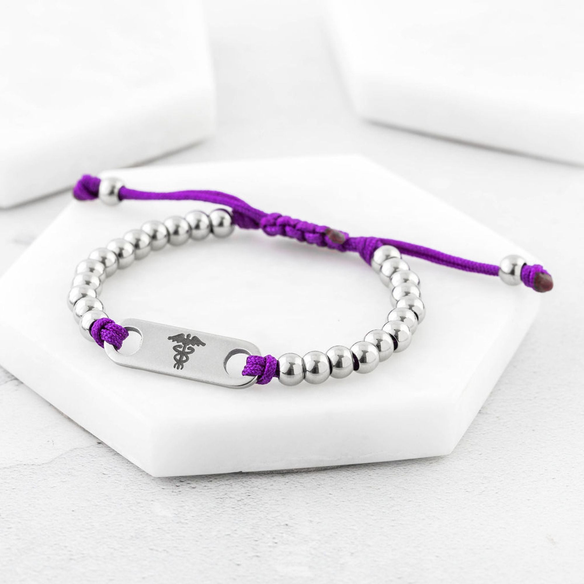Medical Alert Bracelets For Men Women Kid Medical Id Bracelets With Free Laser Engraving Adjustable Stainless Steel Band Magnetic Security Clasp