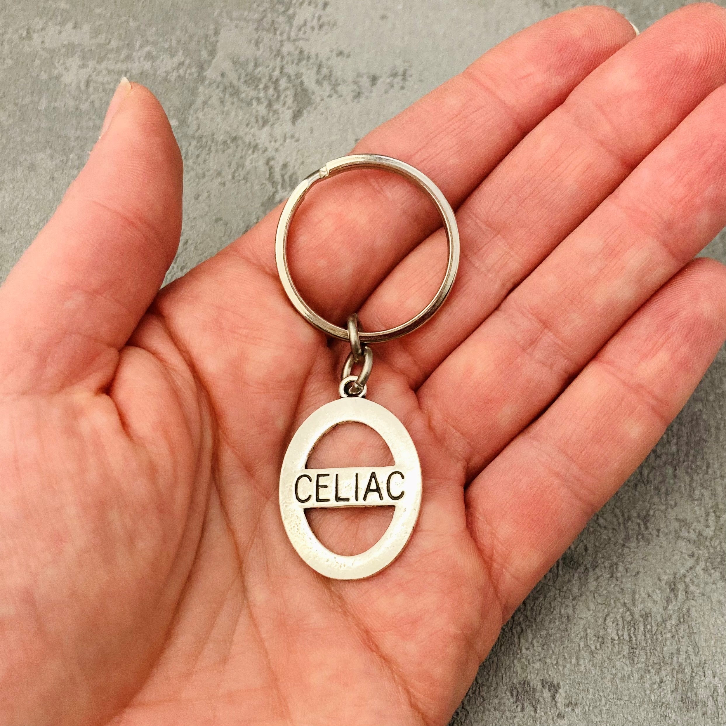 celiac keyring for him her