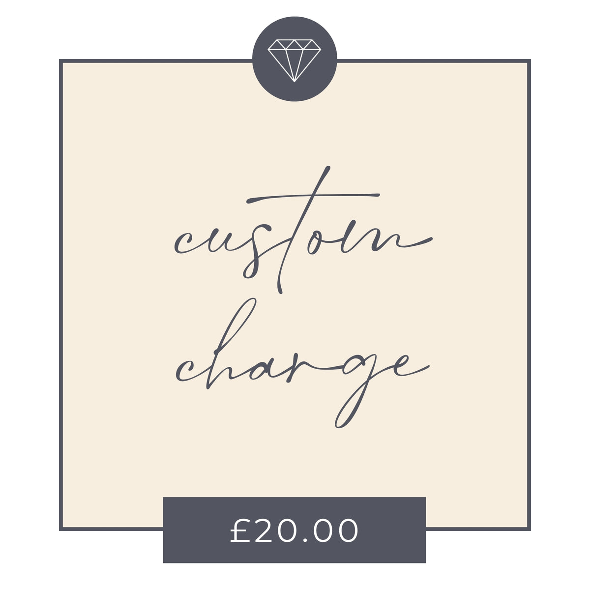 custom product charge for extra £20