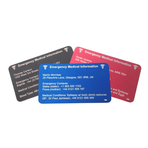 custom metal wallet cards medical id