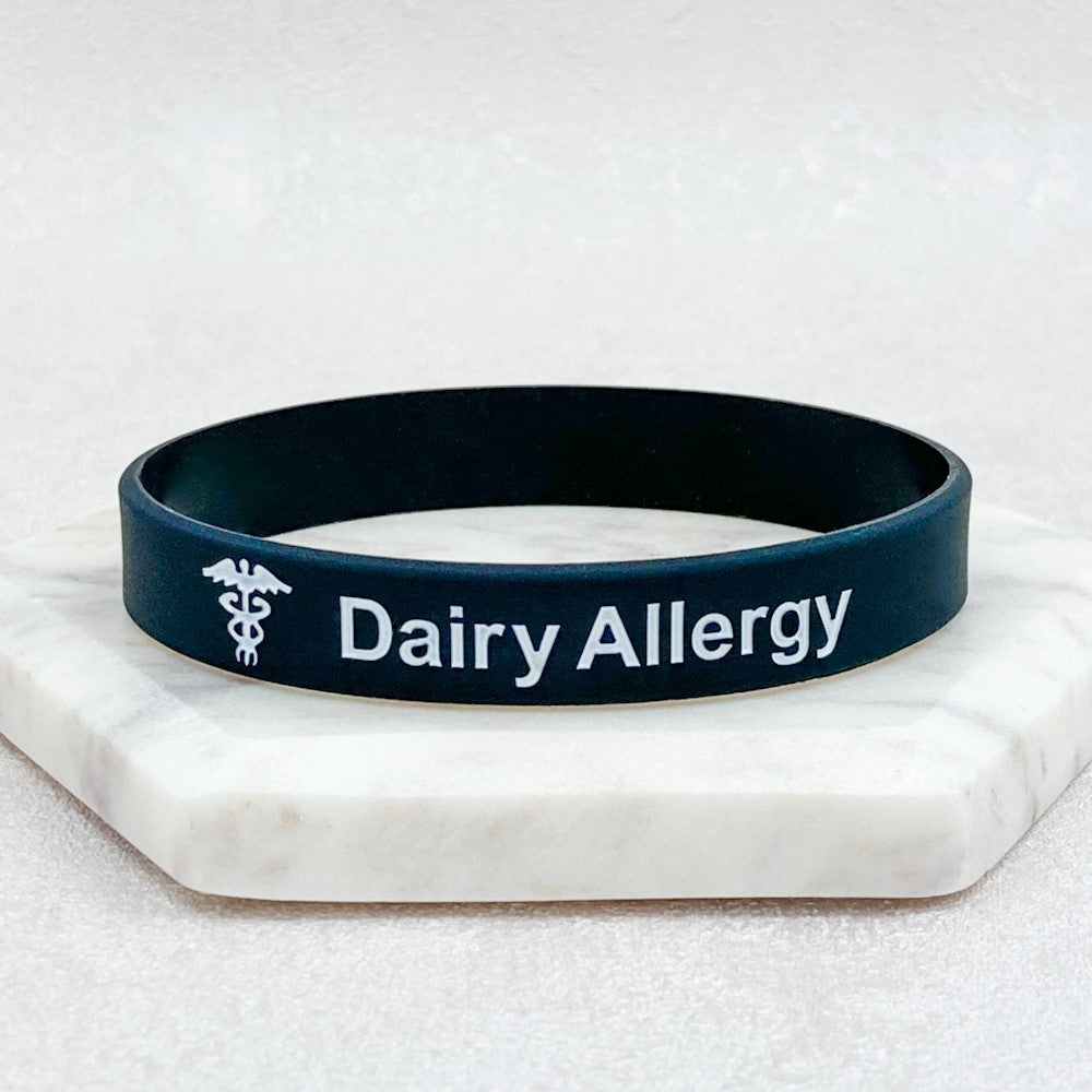 dairy allergy medical wristband cheese milk cream