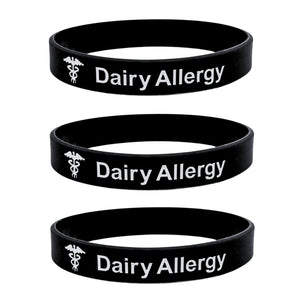 dairy allergy medical wristband set