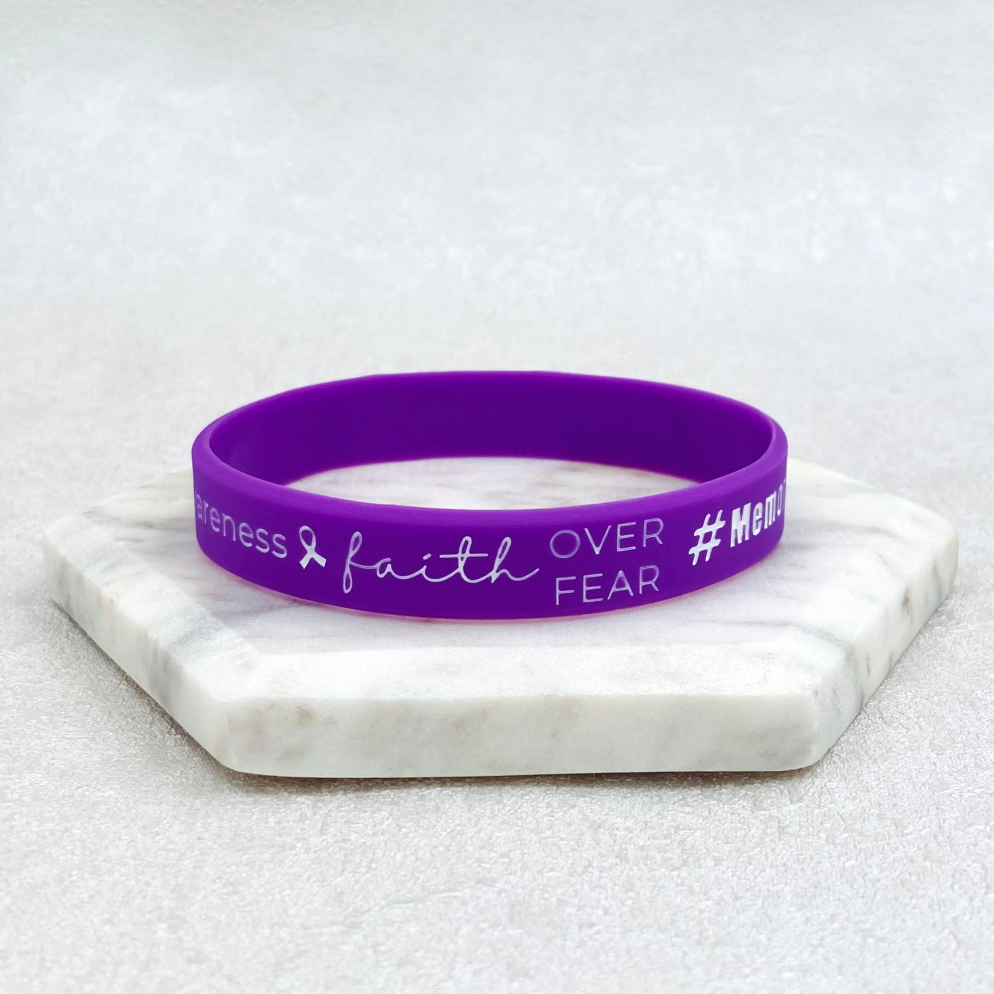 dementia awareness wristband purple band